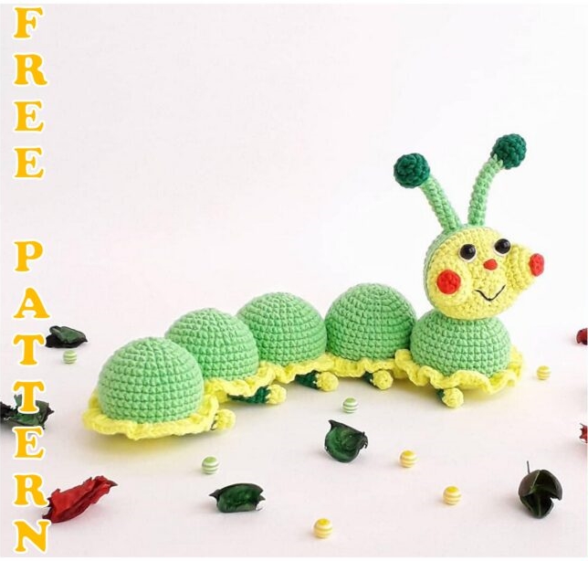 Cute Caterpillar Amigurumi Free Crochet Pattern