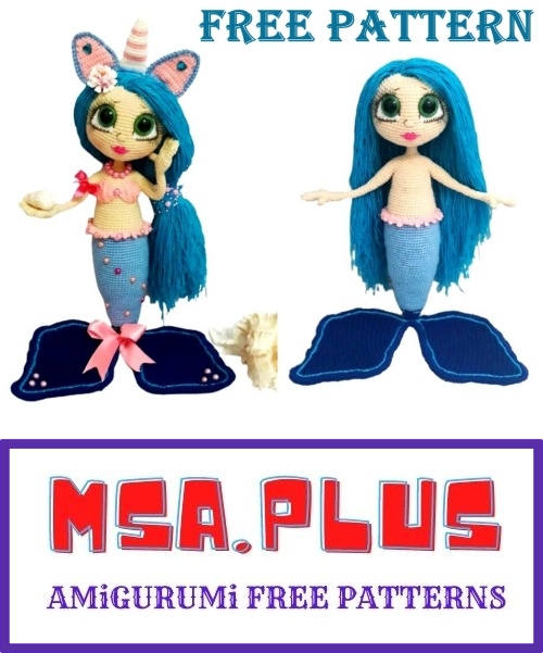 Beautiful Mermaid Doll Amigurumi Free Crochet Pattern